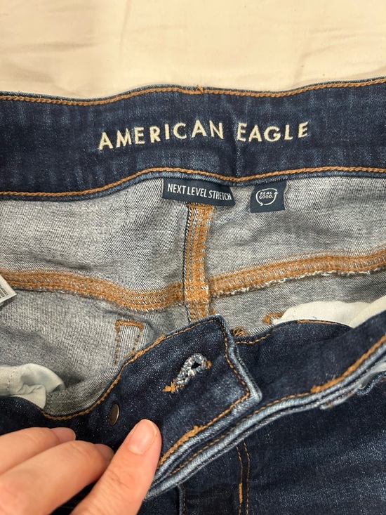 American Eagle Next Level Stretch Jeans Women’s Size 12 Dark Wash Flare Bootcut - Picture 3 of 7